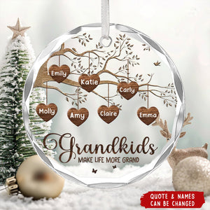 Grandchildren Make Life Better - Personalized Custom Ornament