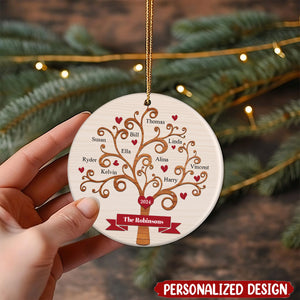 Personalized Christmas Ornament With Family Names, Gifts For Family