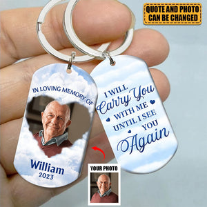 Custom Photo You Have A Piece Of My Heart - Memorial Personalized Keychain