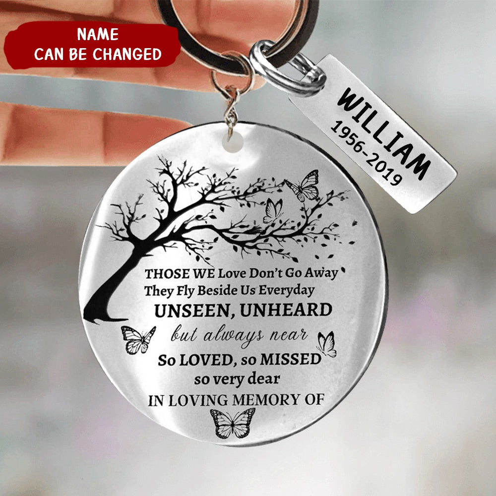 Personalized In Loving Memory Of Keyring - Custom Remembrance Charm