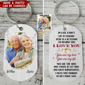 Personalized Couple I Need You Tonight Aluminum Keychain