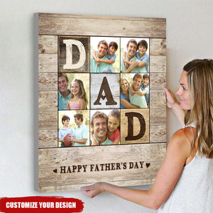 Personalized Fathers Day Picture Canvas, Father’s Day Gifts From Kids