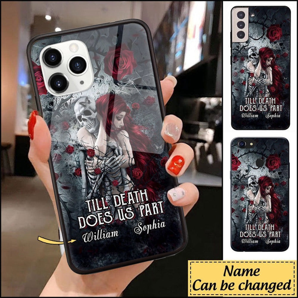 Til Death Does Us Part Couple Skull -Personalized Phone Case