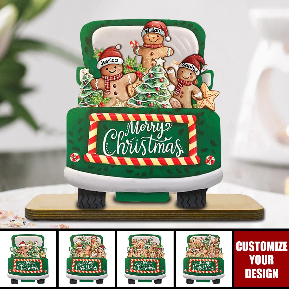 Cookie Tasting Crew Family Christmas Gifts- Personalized 1 Layered Big Freestanding