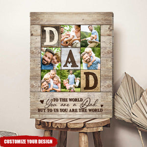 Personalized Fathers Day Picture Canvas, Father’s Day Gifts From Kids