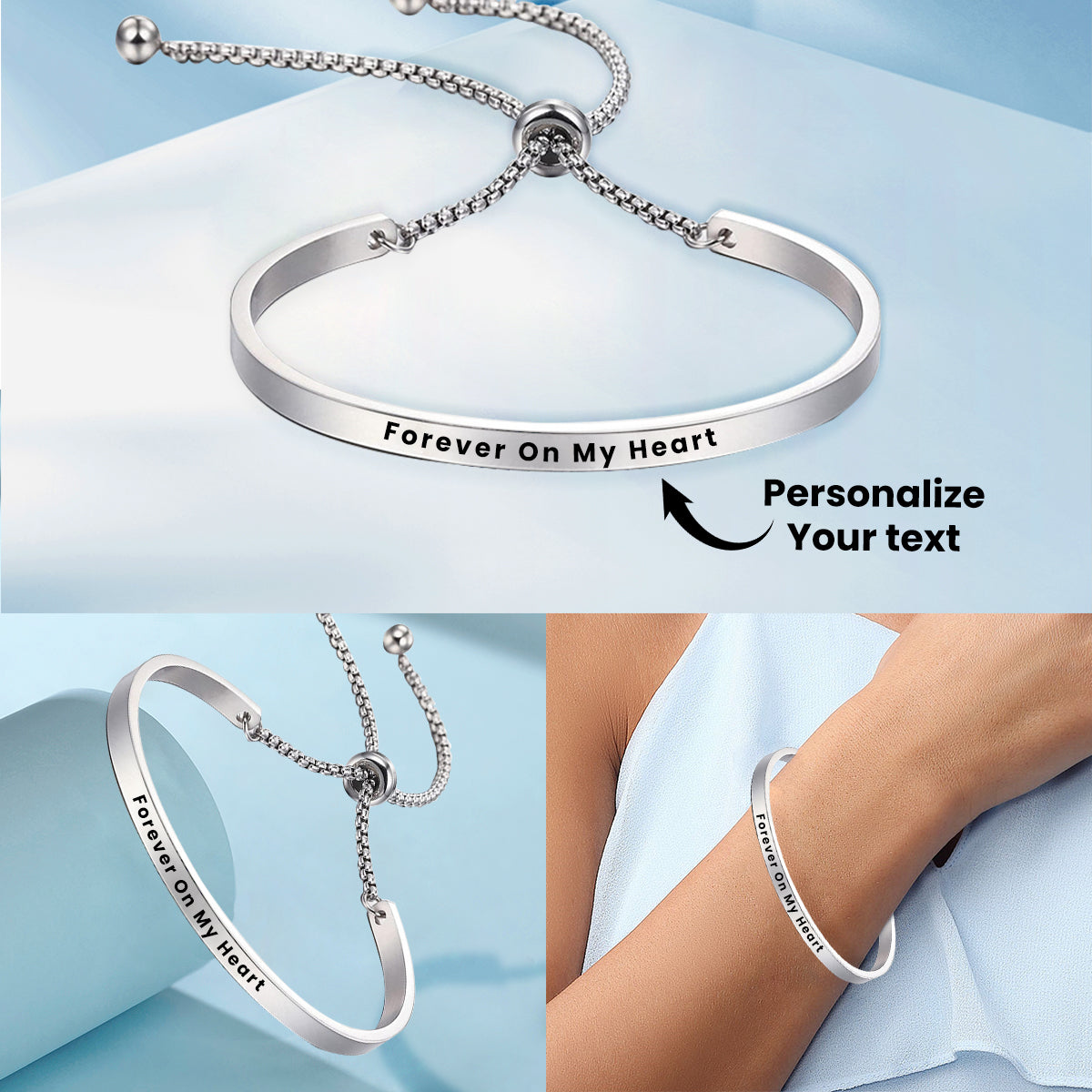 In Memory Of Personalized Memorial Adjustable Bracelet