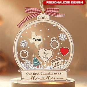 Our First Christmas As Mr&Mrs-Personalized Couple Ornament