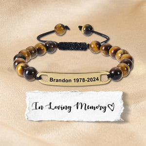 Personalized Custom Memorial Text  Bracelet  - Gift For Lover