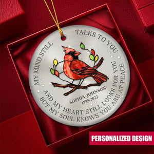 My Mind Still Talks To You-Personalized Memorial Ornament