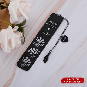 Enjoy The Next Chapter Personalized Metal Bookmark