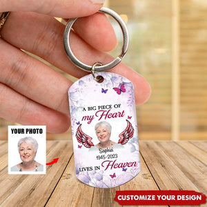 Memorial Upload Photo Personalized Aluminum Keychain