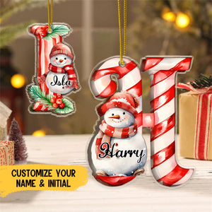 Personalized Alphabet 26 Letters With Name Christmas Ornament