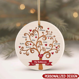 Personalized Christmas Ornament With Family Names, Gifts For Family