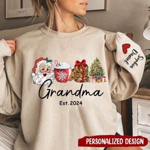 Grandma Est With Kids Personalized Christmas Sweatshirt