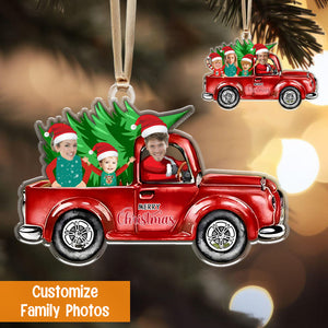 Family Truck Personalized Christmas Ornament-Upload Photo