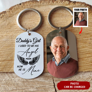 I Have An Angel In Memory of Dad Personalized Memorial Keychain