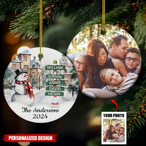 Family Christmas 2024 - Family Ornament - Personalized Creamic Ornament