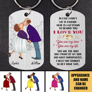 Personalized Couple I Need You Tonight Aluminum Keychain