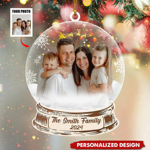 Personalized Custom Photo Family 2024 Christmas Ornament