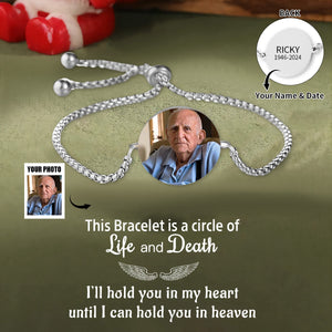 Personalized Photo Name&Date Memorial Bracelet