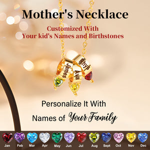 Personalized Birthstone Name Necklace, Custom Name Necklace, Gift for Mom