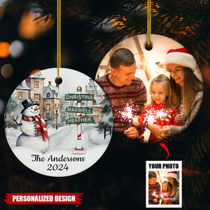 Family Christmas 2024 - Family Ornament - Personalized Creamic Ornament