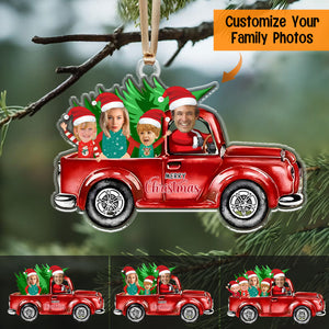 Family Truck Personalized Christmas Ornament-Upload Photo