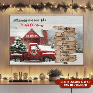 Family is The Greatest Christmas Gift-Personalized Vintage Snow Truck Poster