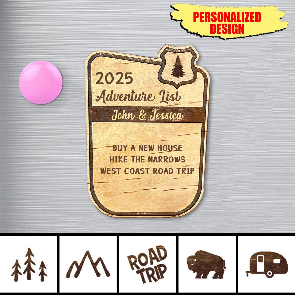 My Adventure Travel-Personalized Travel  List Fridge Magnet