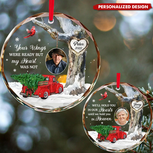 In Loving Memory-Personalized Memorial Glass Ornament