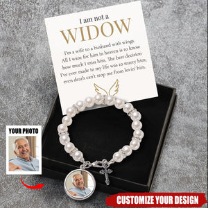 I'm a Wife to a Husband With Wings Personalized Memorial Bracelet