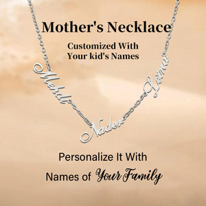 Multi-Name Family Necklace, Personalized Multiple Name Necklace