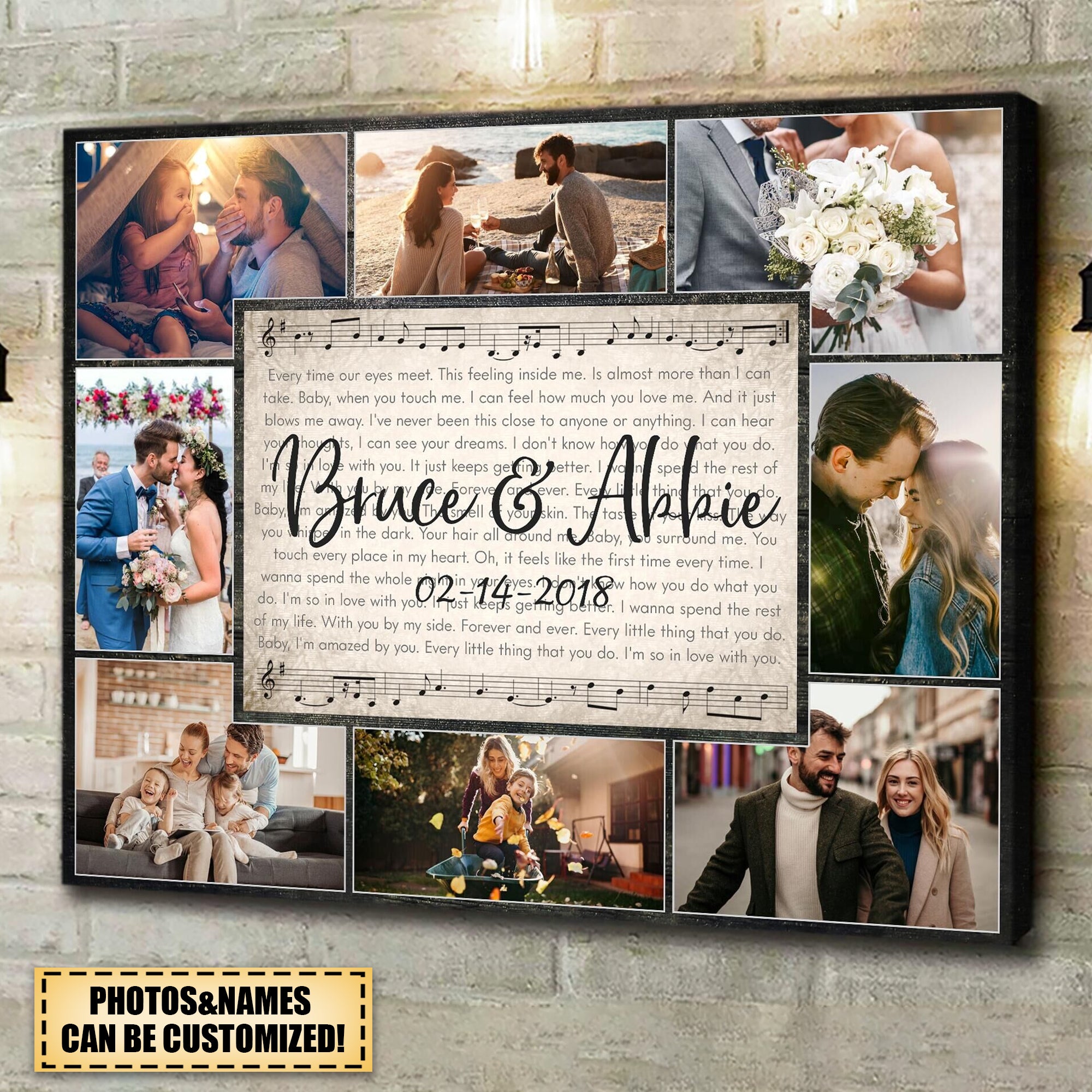 Personalized Poster Unique Anniversary Gift For Couple