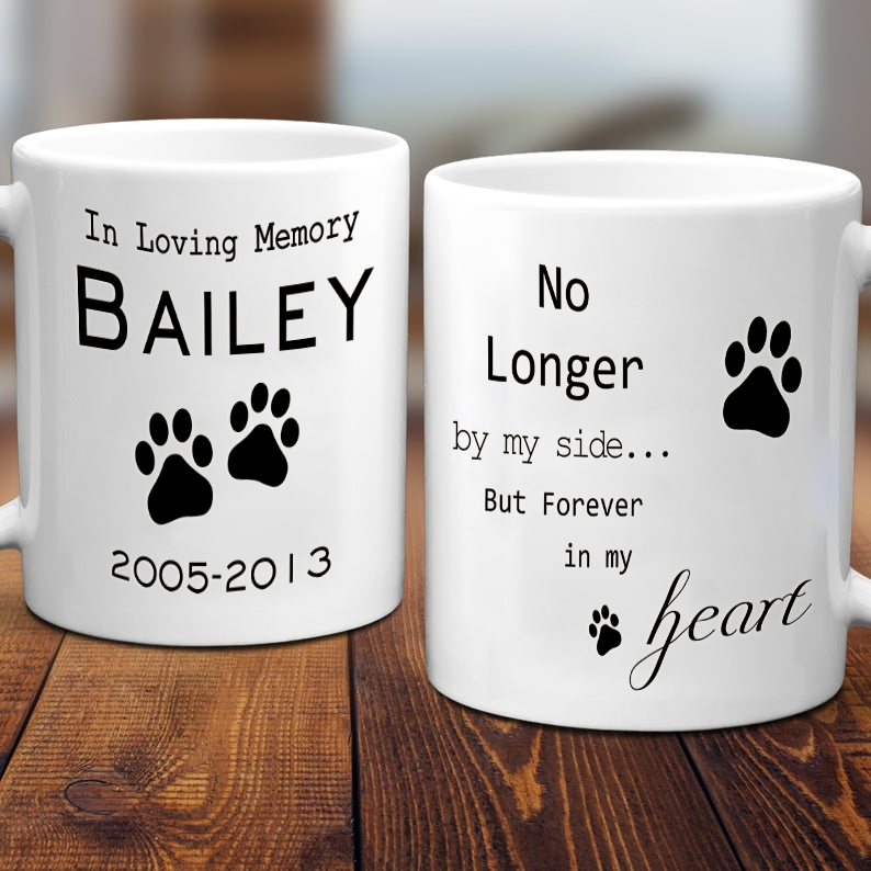 Personalized Pet Name Memorial Mug Pet Loss Gift