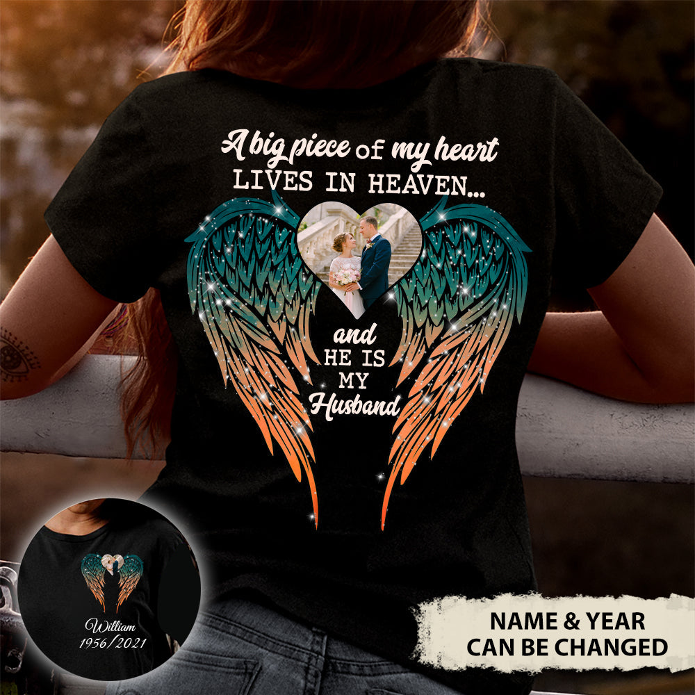 My Husband Lives In Heaven Personalized Shirt