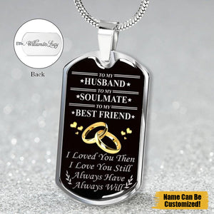 To My Husband To My Soulmate Personalized Necklace