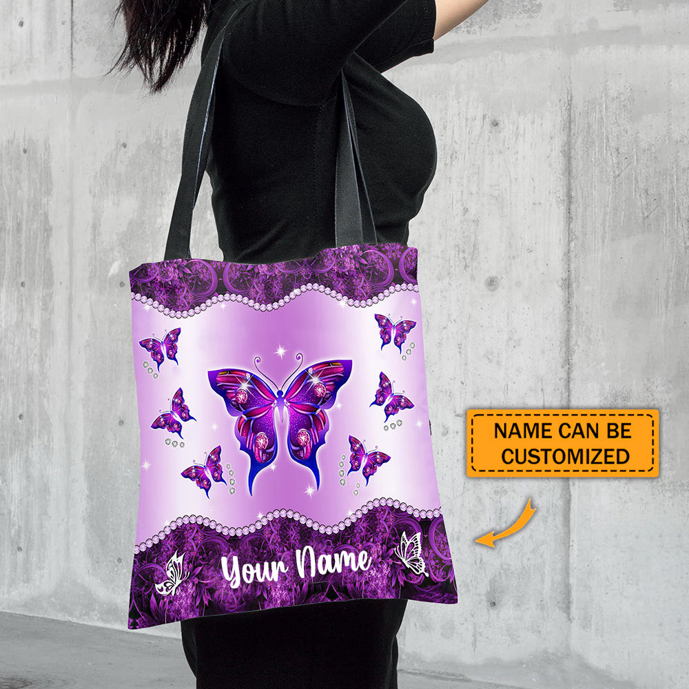 Memorial Butterfly Personalized Tote Bag