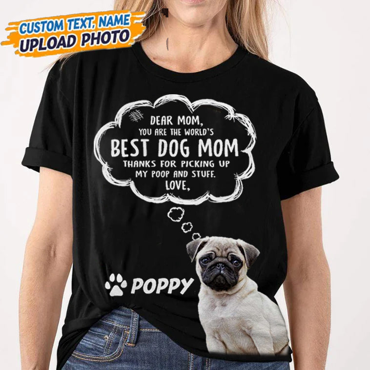 Upload Photo Dear Dog Cat  Mom Dad Personalized Shirt