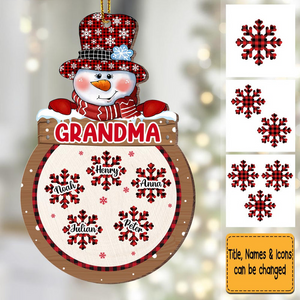 Personalized Christmas Gift For Grandma Ornament