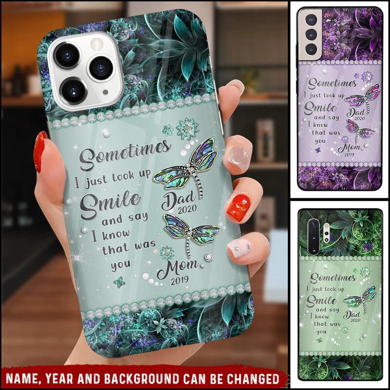 Memorial  Dragonfly Violet Personalized Phone Case