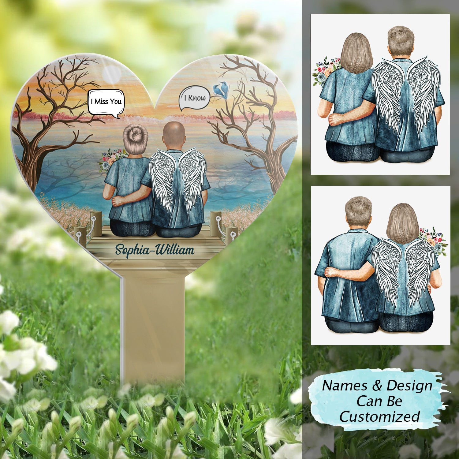 Still Talk About You -Couple Memorial Gift - Personalized Stake