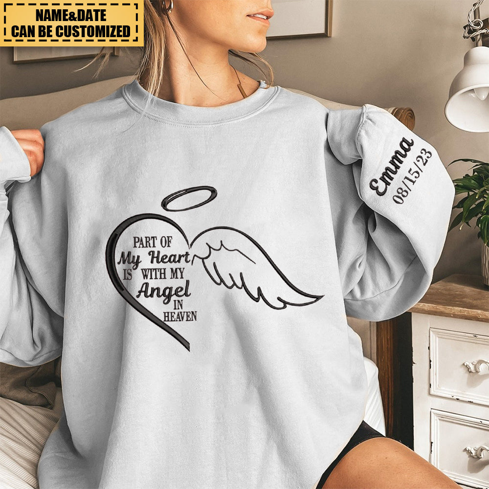 Part Of My Heart Is With My Angel In Heaven Sweatshirt