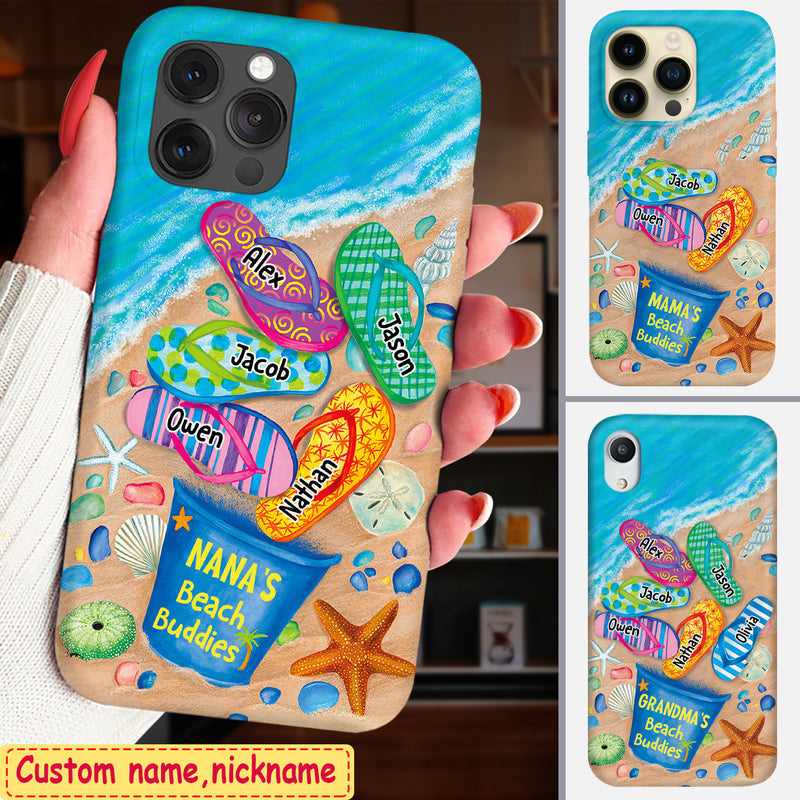 Nana's Beach Buddies Personalized Phone Case-Perfect Gift for Grandmas Moms