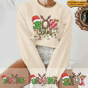 Personalized Christmas Sweatshirt For Grandma/Mom - Customize Kids