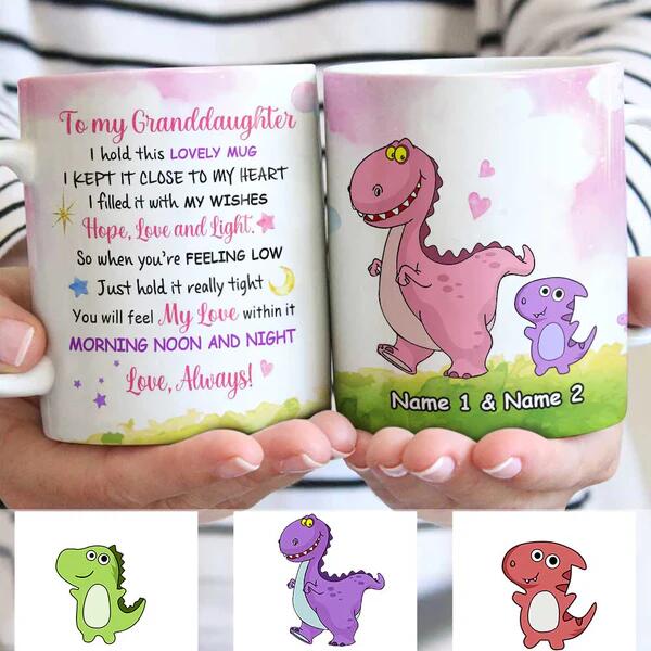 Mom Grandma To Son Grandson Daughter Granddaughter Hug-Personalized Mug