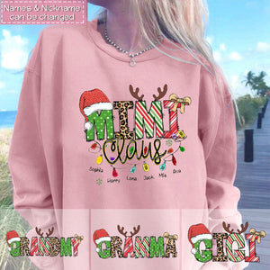 Personalized Christmas Sweatshirt For Grandma/Mom - Customize Kids