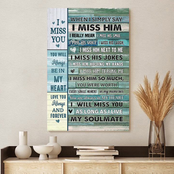 I MISS YOU - TO MY HUSBAND IN HEAVEN Poster