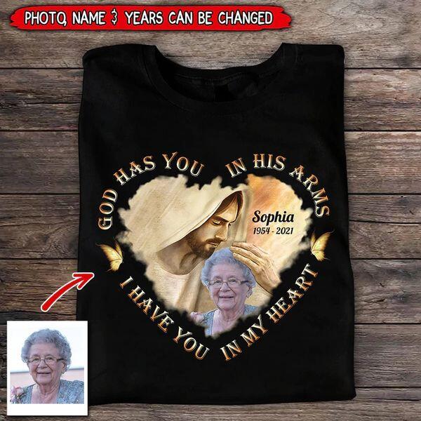 God Has You In His Arms Personalized T-shirt