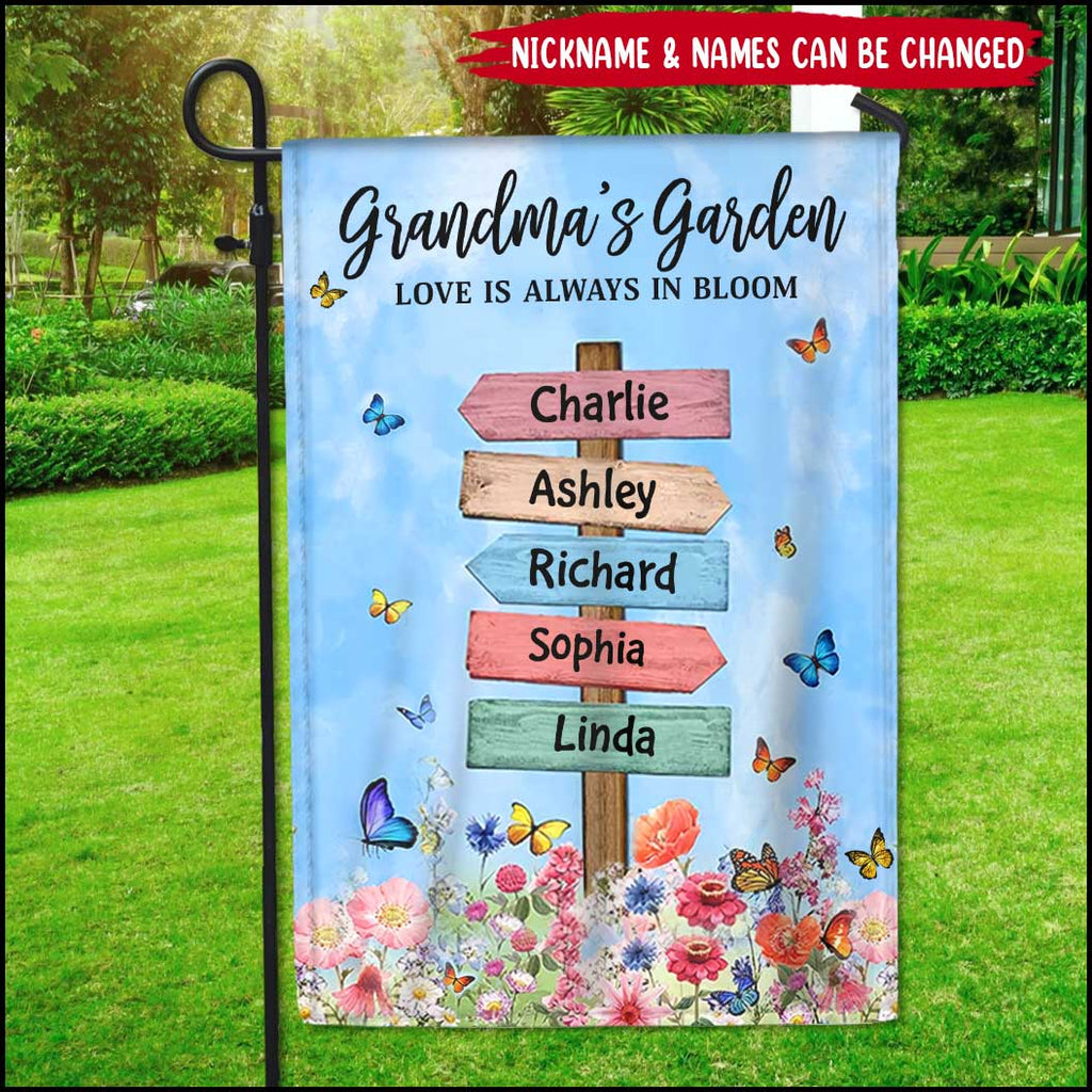 Lavender Flowers With Butterflies Grandma's Garden Personalized