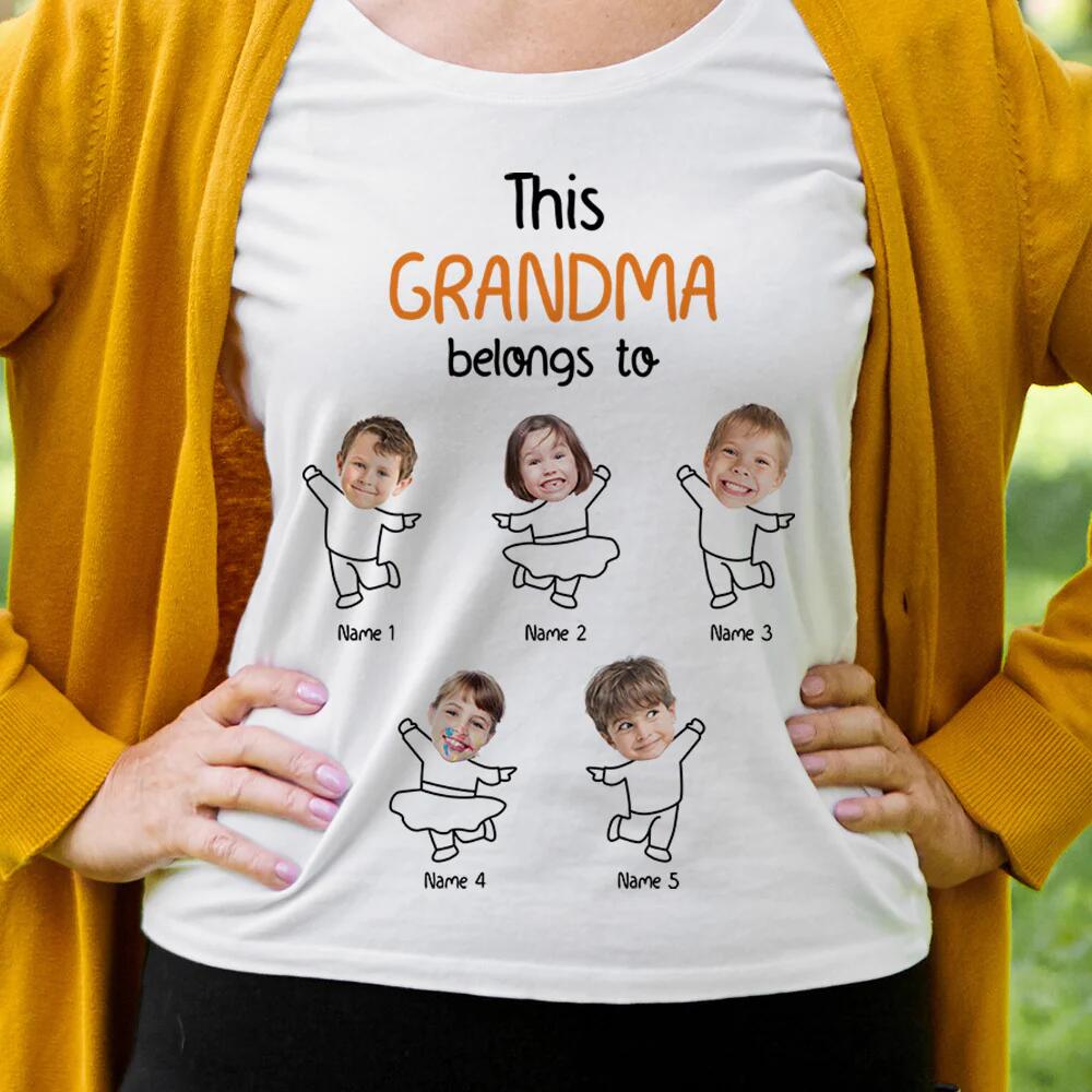 Personalized This Mom Grandma Belongs To Kids T-shirt, Gift For Mom Mother's Day